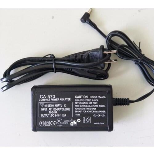 CA-570 AC Adapter Charger Compatible For Canon HFM400 HFM32 XA20 XA25 FS21 FS22 FS200 FS300 HF10 HF11 HF20 HF100 HF200 HF M31