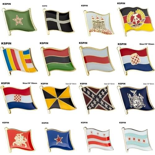 Flag Laple Pin Badge Brooch Cornwall Belarus Washington DC Chicago Soldier