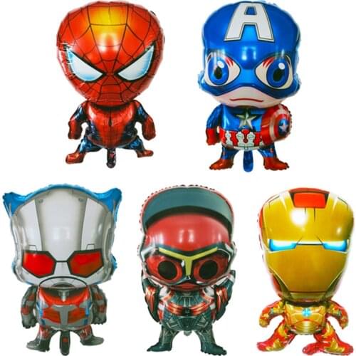 1pc Avengers Foil Balloon Superhero Helium Balloon Spiderman Balloon Child Birthday Party Supplies