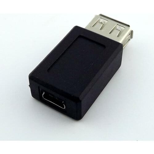 10pcs USB 2.0 A Female To Mini B 5-Pin Female Jack Data Cable Adapter Converter F/F