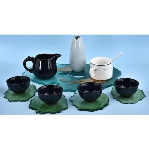 2021 Hot Sale Silicone Mold TeaTray Coaster Tray Irregular Shape Silicone Mold Household Goods DIY Creative Epoxy UV Resin Mold