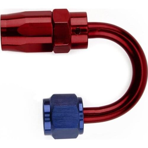 45 90 180 Degree Straight Swivel Joint Oil/Fuel/Gas Line Hose End Reusable Male Fitting Universal Aluminum Alloy Male Adapter