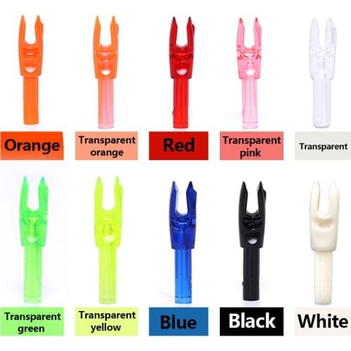 50pcs/lot Archery Arrow Nocks For Shaft ID 4.2/6.2mm Plastic Arrow Tails DIY Knocks Replacement
