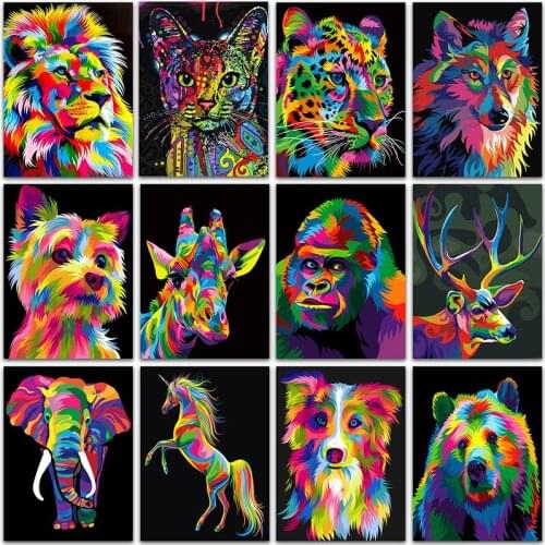 5D DIY Diamond Painting animal tiger cat lion Full Square&Round Diamond embroidery Cross stitch Diamond mosaic paint home decor