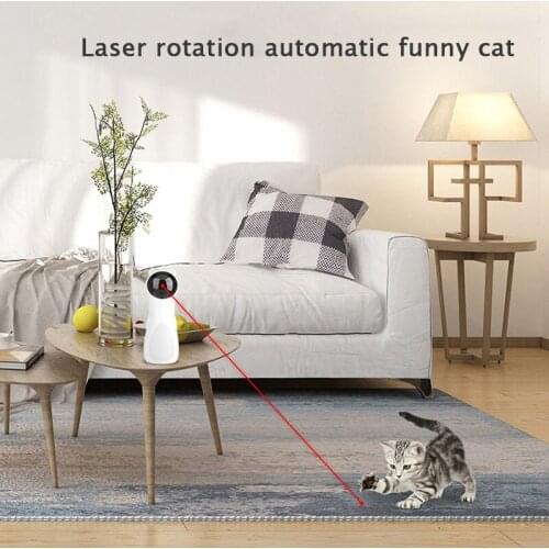 The New Pet Automatic Laser Cat Toys Smart Funny Cat Self-healing Artifact Infrared Laser Light Electric Spin UBS Laser Toy Cat
