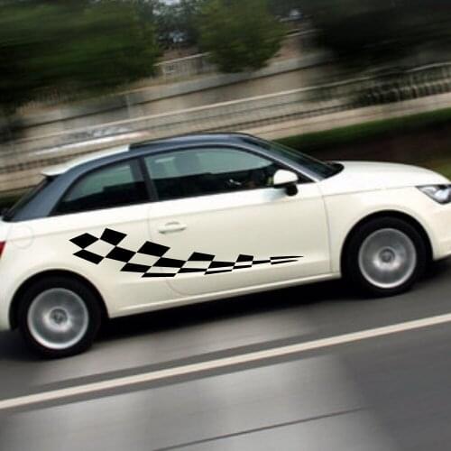 Car Decal sport flags Grid racing 66'' For A1 A3 A5 Vinyl Motor Side Door stickers ZC618