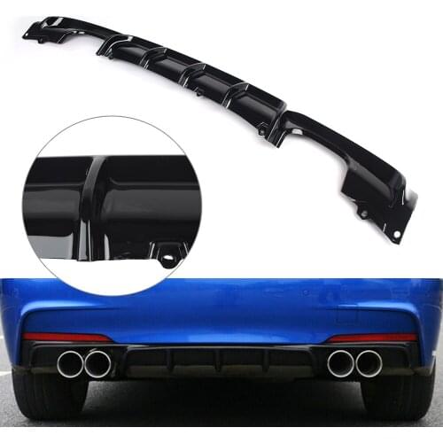 Glossy Black Car Rear Bumper Diffuser Lip Cover Trim For BMW F30 325i 335i M-Sport 2014 2015 2016 2017 2018 ABS Plastic