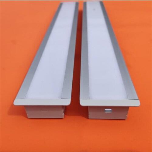 Free Shipping Led Light Diffuser Aluminum Channel, Recessed Plaster Profile with Wings