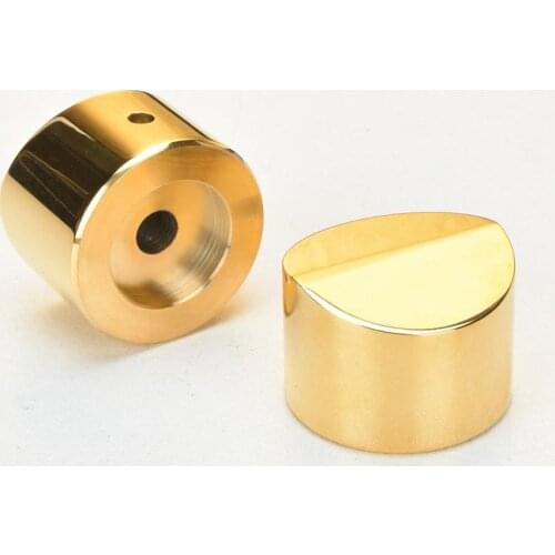 High-gloss golden stainless steel knob Solid stainless steel knob potentiometer knob 30mm diameter