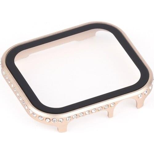 Diamond Bumper Protective Case for Apple Watch Cover Series 6 5 4 3 2 1 38MM 42MM Iwatch SE 40mm 44mm Wrist bracelet accessories