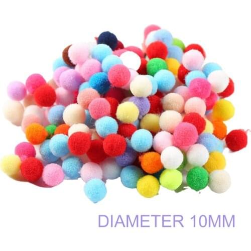 DIY Handmade Material Fluffy Pompoms Wool Bal 200pcs/lot Mixed Color Pompoms Ball For Kids Scrapbooking Sewing