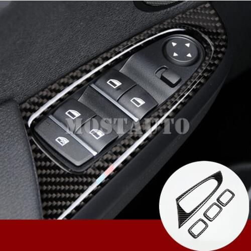 For BMW X3 F25 Carbon Fiber Car Door Armrest Window Switch Trim Cover 2011-2013 4pcs Car Accessories Interior Car Decor Car Trim