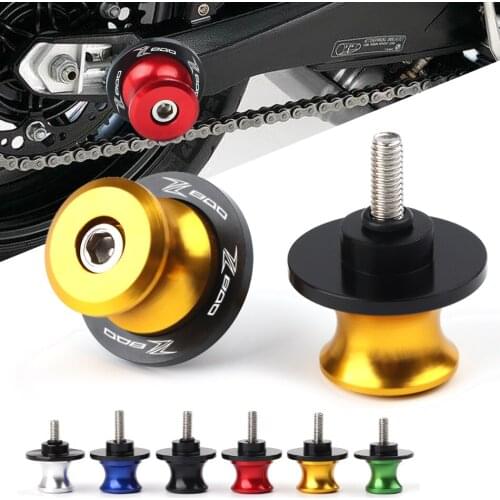 For Kawasaki Z800 Z 800 2012-2017 2016 2015 8MM With Logo Motorcycle Accessorie CNC Aluminum Swingarm Spools Slider Stand Screws