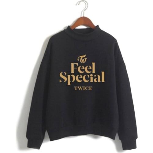 TWICE Feel Special turtleneck sweatshirts women long sleeve hoodies sweatshirt plus size fashion tracksuit tops kpop clothes