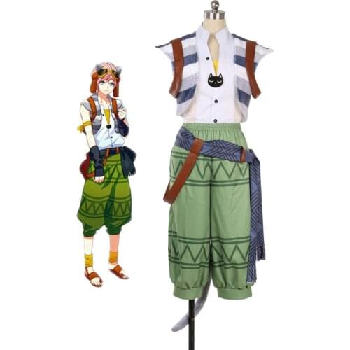 Game A3! SUMMER MUKU SAKISAKA Cosplay Costume Halloween Full set Custom Made