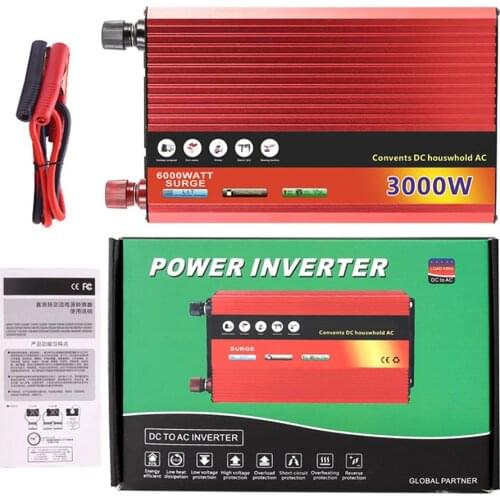 Pure Sine Wave Inverter DC 12V 24V To AC 220V Voltage 3000w for Outdoor Home