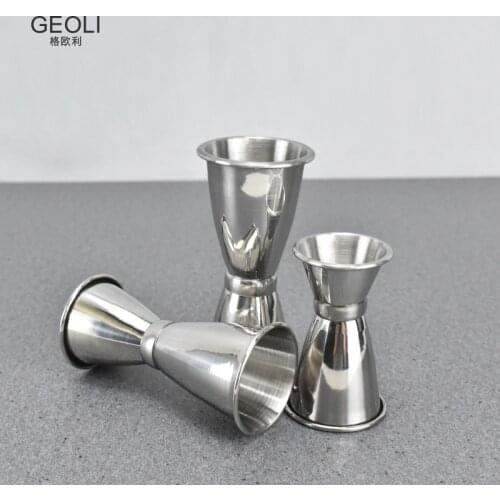 Stainless Steel Cocktail Shaker Double-Head Ounce Measure Cup Dual Shot Spirit Measure Drink Liquid Measuring Cup Bar Gadgets