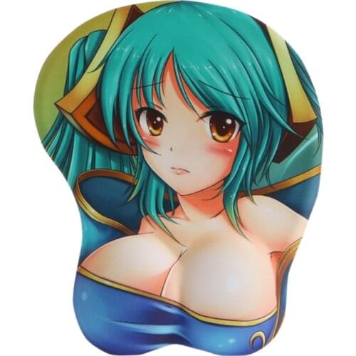 Creative Cartoon Anime 3D Sexy Chest Silicone Mouse Pad Wrist Rest Support
