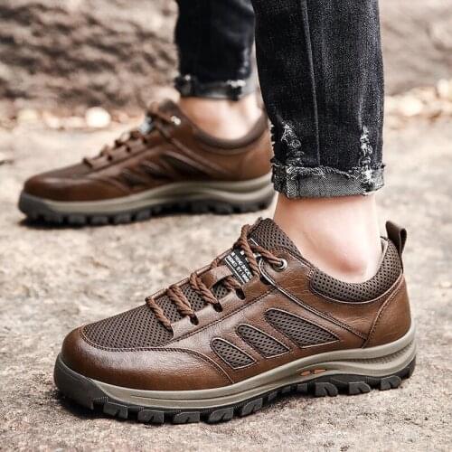 Outdoor Hiking Men Shoes Sports Mesh Casual Trendy Shoes Men Vulcanize Shoes Men Fashion Sneakers Lightweight Non-slip Sneakers