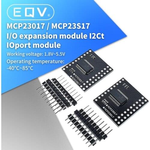 MCP23017 Serial Interface Module IIC I2C SPI MCP23S17 Bidirectional 16-Bit I/O Expander Pins 10Mhz Serial Interface Module