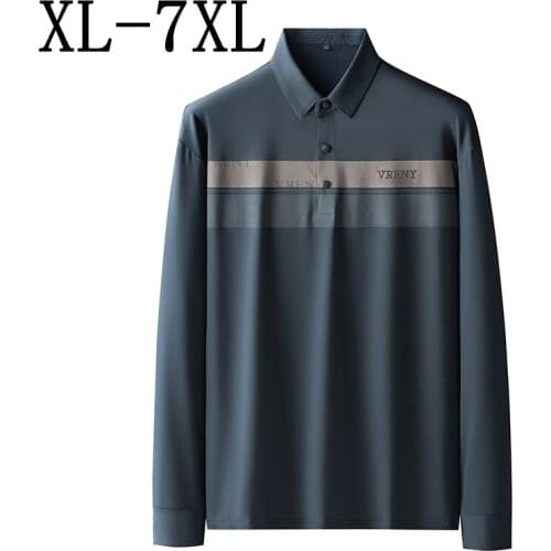 7XL 6XL 5XL 2021 New Autumn Oversized Loose Polo Shirt Men Clothing Fashion Chemise Homme Top Quality Casual Shirts For Men