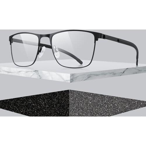 MERRYS DESIGN Titanium Alloy Men Glasses Frames Ultralight Square Myopia Prescription Optical Eyeglasses Antiskid Silicone S2368