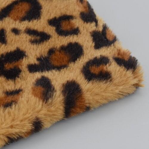 21x29cm A4 Leopard Pattern Immitation Soft Fur Fabric For Bags Bows DIY Decoration Patchwork Material
