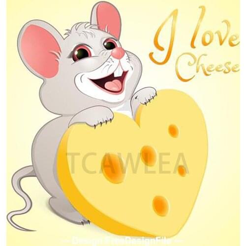Mouse Love Cheese Metal Cutting Dies Lovely Animal Dies for DIY Craft Scrapbooking Cards Decorative 2020