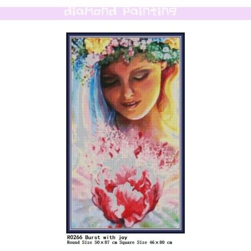 Burst with Joy Square/Round Diamond Complete Mosaic Painting Diamond Cross Stitch Kits Diamonds Embroidery Full Drill Home Decor