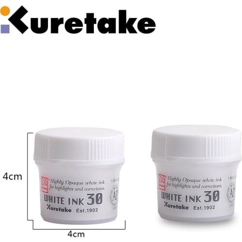 Japan Kuretake Watercolor High Gloss White Ink 30G Opaque Waterproof Comic Correction Fluid Aquarelle liquide Art Supplies