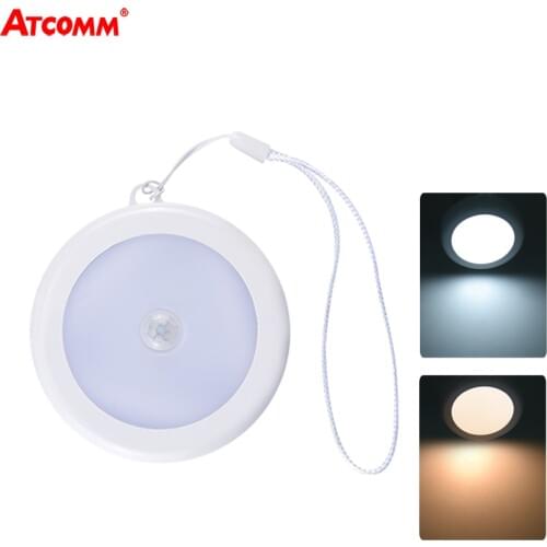 6 LEDs PIR Motion Sensor Night Light AAA Battery Powered PIR LED Smart Night Lamp Auto On/Off For Bedroom Cabinet Stair Corridor