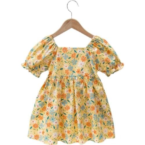 Baby Girls Floral Dress Strap Summer Dress Princess Dresses Toddler Kids Clothes Newborn Girls Cute Casual Clothes Party Dress