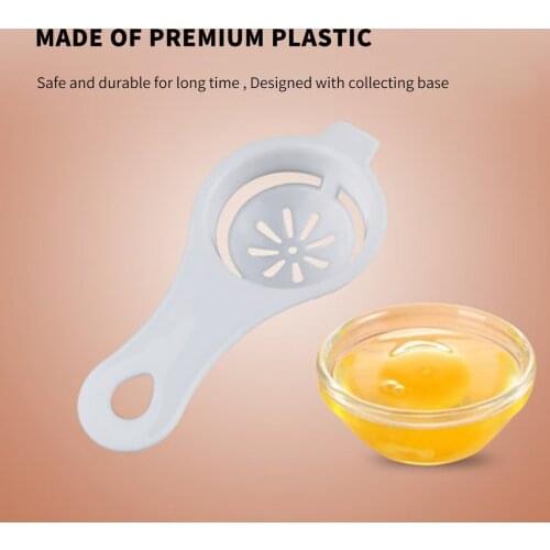 Portable Egg Yolk White Separator Plastic Egg Divider With Collecting Base Bowl Yolk Catcher Home Kitchen Gadgets
