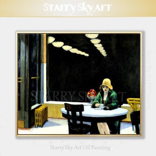 Artist Hand-painted High Quality Lady Portrait Oil Painting on Canvas Reproduce Famous Wall Art Lady Drink Coffee Oil Painting