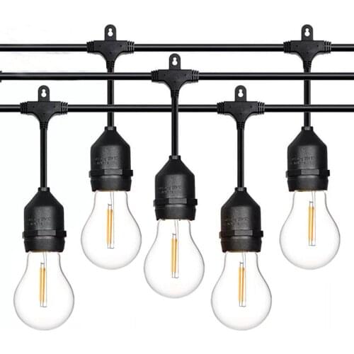 Garden LED String Light 5/10M A60 Bulb Globe String Light Outdoor Courtyard Decor Garland Light For Backyard Porch Balcony Party