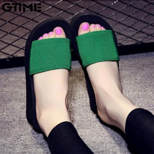 Dropshipping Summer Slippers Woman Wedge Platform Beach Flip Flops Slipper For Women Black EVA Lady Shoes Zapatos Mujer SE096