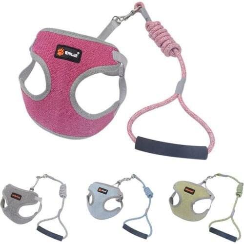 Dog Cat Vest Harness Collar Training Puppy Soft Pet Harness For Dogs Cats Puppy Collar Cat Pet Dog Chest Strap Harness