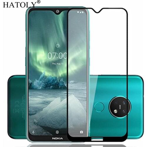 Glass on For Nokia 7.2 Tempered Glass Full Glue Cover For Nokia 7.2 Phone Screen Protector Protective Glass Film For Nokia 7.2