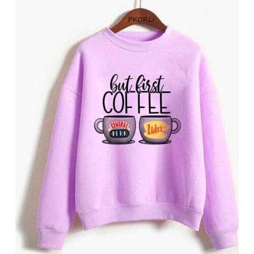 But First Coffee Graphic Hoodies Gilmore Girls Womens Hoodie Female Girls Sweat Pullover Cute Woman Clothes Autumn Streetwear