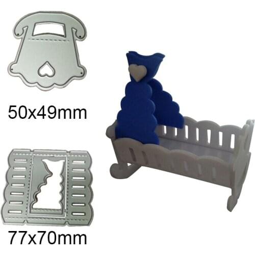 Baby Bed Stencil Metal Cutting Dies Cut Practice Hands-on DIY Scrapbooking Photo Album Paper Card Craft dies