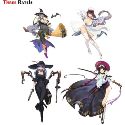 Three Ratels F35 Anime game sex girl with weapon last origin car vinyl sticker macbook decal