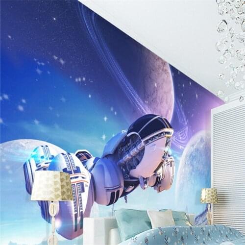 Beibehang Air spaceship Fighter aircraft carrier 3d large wall mural wallpaper HD TV backdrop custom photo wall paper 3d murals