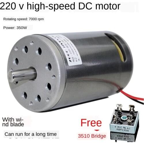 DC 220V 300W 350W 680W 7000rpm High Speed Double Ball Bearing with Fan Belt Machine Bead Motor Motor To Send Bridge