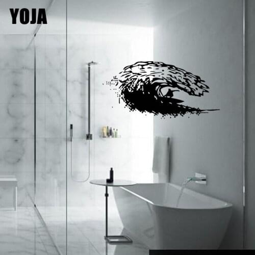 YOJA 12x23.7CM Handsome Surf Decal Bathroom Shower Decoration Home Wall Sticker G2-0291