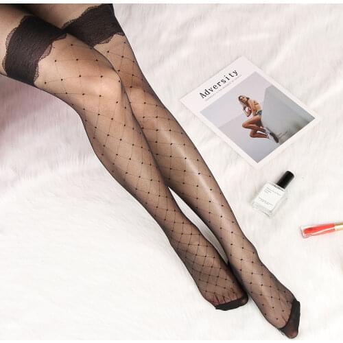 Woman Thin Sexy Small Polka Dot Stockings Vintage Lady Tights Classic Tattoo Stockings Pantyhose Female Hosiery 2020 New