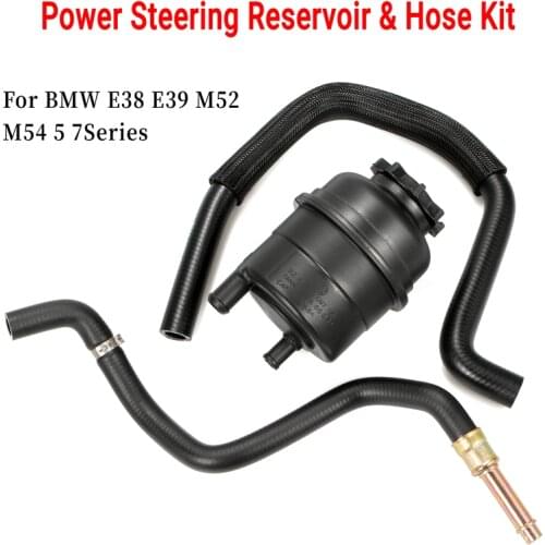 1 Set for BMW E38 E39 M52 M54 5 7Series 32411124680 Car Black Power Steering Reservoir & Hose Kit Car Special Replacement Parts