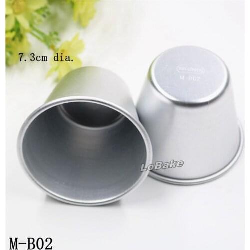 10pcs/lot) New 7.3cm diameter cone cup shape aluminium alloy egg tart pan cupcake candy cheesecake mold home bakery tools