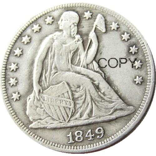 1849 Seated Liberty Dollar Silver Plated Copy Coins