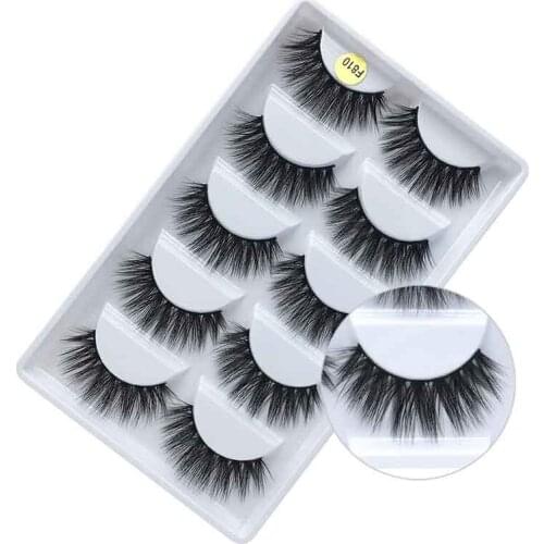 5Pairs 3D False Eyelashes Natural/Thick Long Eye Lashes Europe and the eyelids Wispy Makeup Beauty Extension Tools makeup