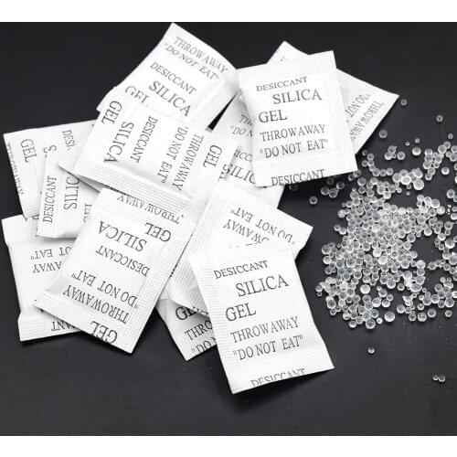 50/100 Packs 1g Silica Gel Desiccant Packets Safe Moisture Absorbing Drying Bulk Bags For Room Kitchen Food Clothes antihumedad